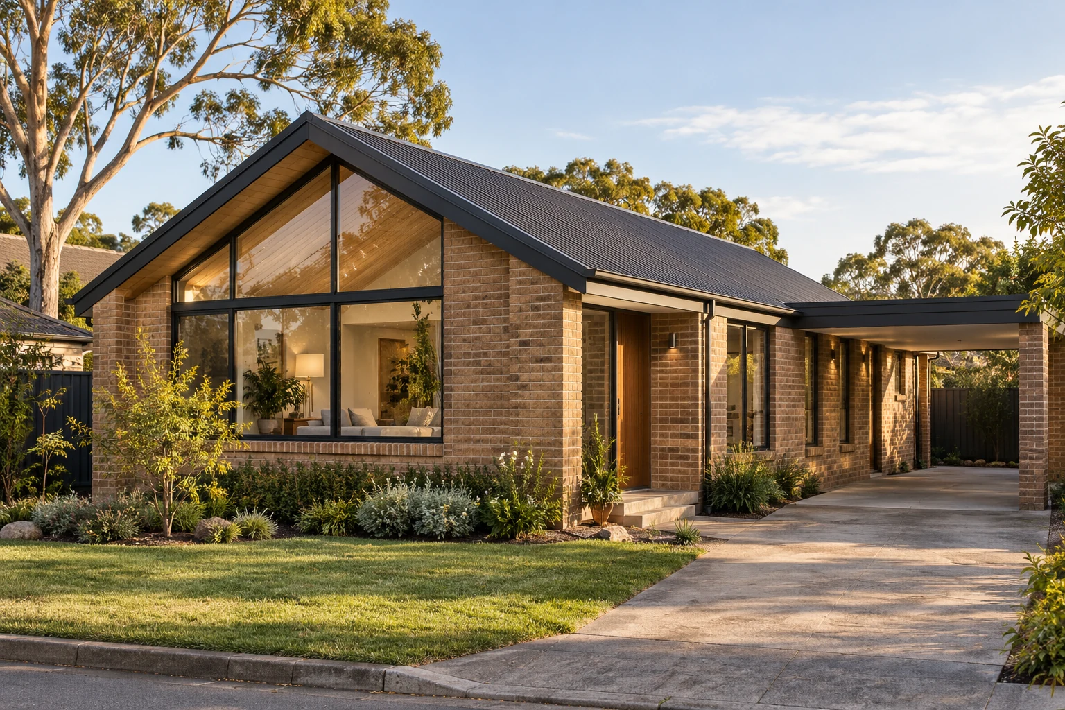 Brick dwelling · Raked ceiling design inspiration